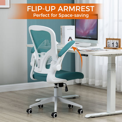 Ergonomic Mesh Office Chair with Breathable Back, Adjustable Height, Padded Seat & Armrests, 250 lbs Capacity, Modern Task Chair for Home Office & Workspace 8333 - KNM Sundry