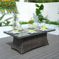 Direct Wicker Outdoor Rattan 50,000BTU Propane Gas Fire Pit Table (Table Only) - KNM Sundry