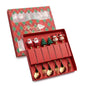 6pcs /Pack Christmas Cartoon Shape Stainless Steel Tableware