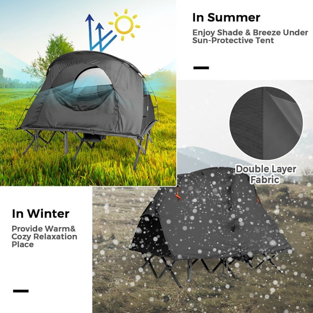 2-Person Outdoor Camping Tent with External Cover - KNM Sundry
