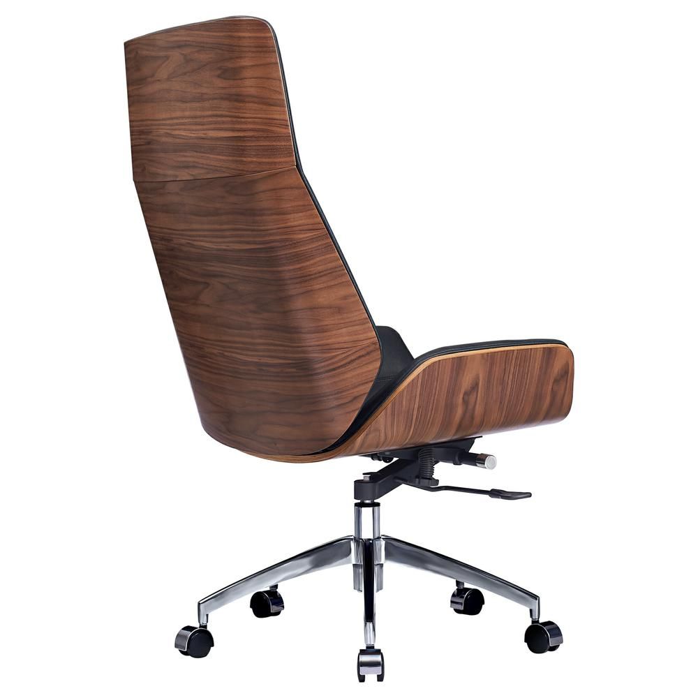 Genuine Leather Ergonomic Office Chair Boss Swivel Armless Seat Chair High Back - KNM Sundry