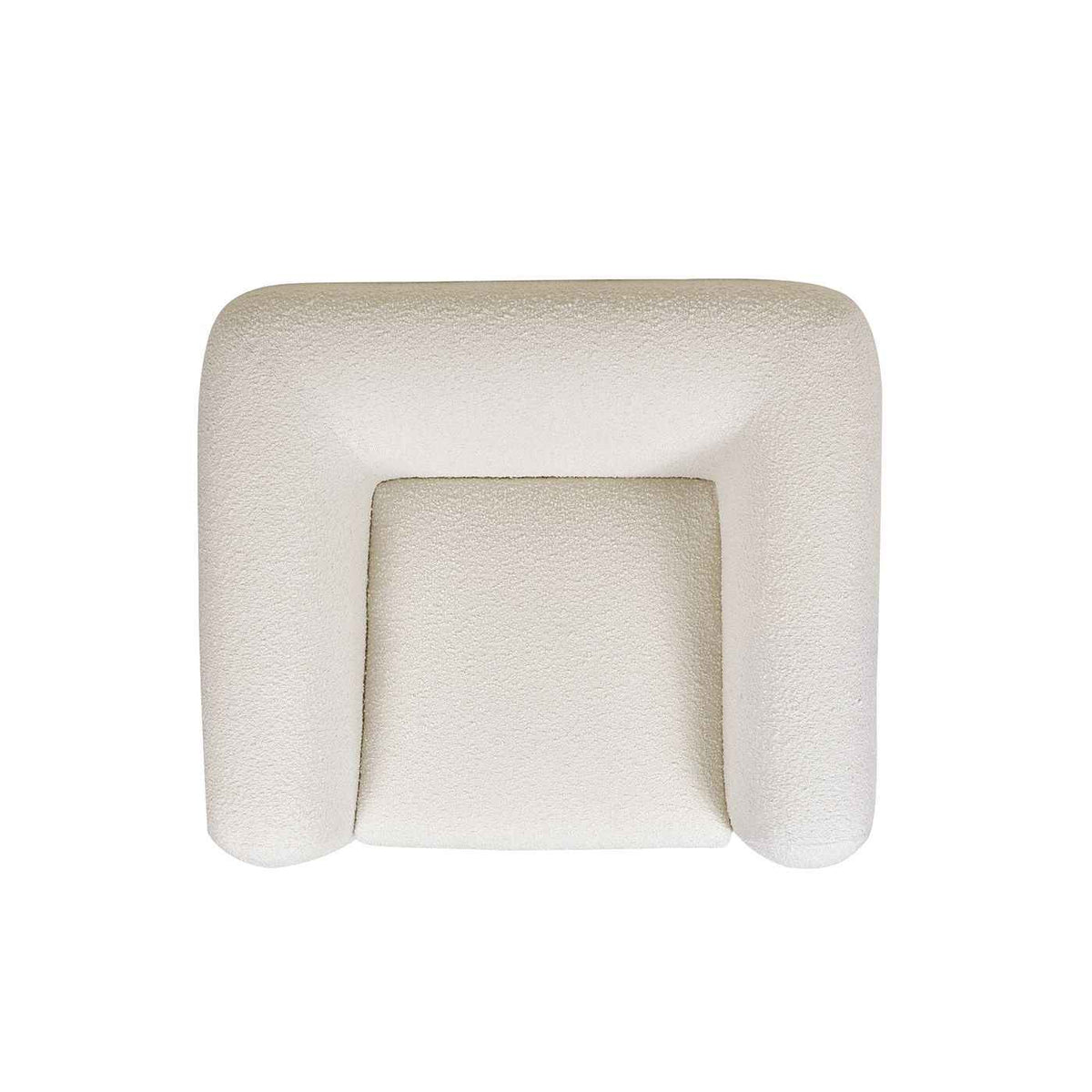 Alpine 44" Sherpa Arm Chair, Ivory White Boucle
