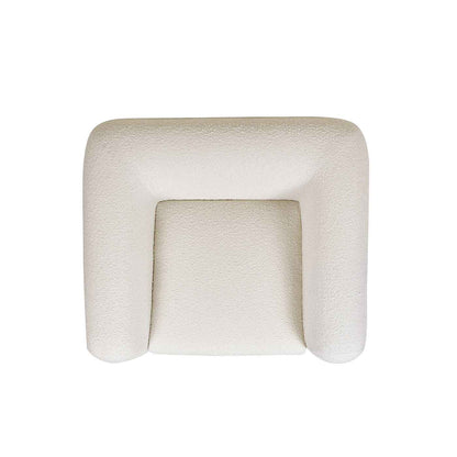Alpine 44" Sherpa Arm Chair, Ivory White Boucle