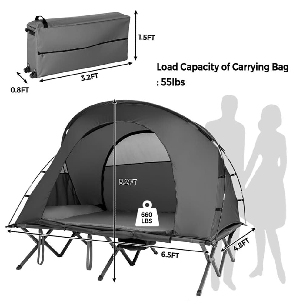 2-Person Outdoor Camping Tent with External Cover - KNM Sundry