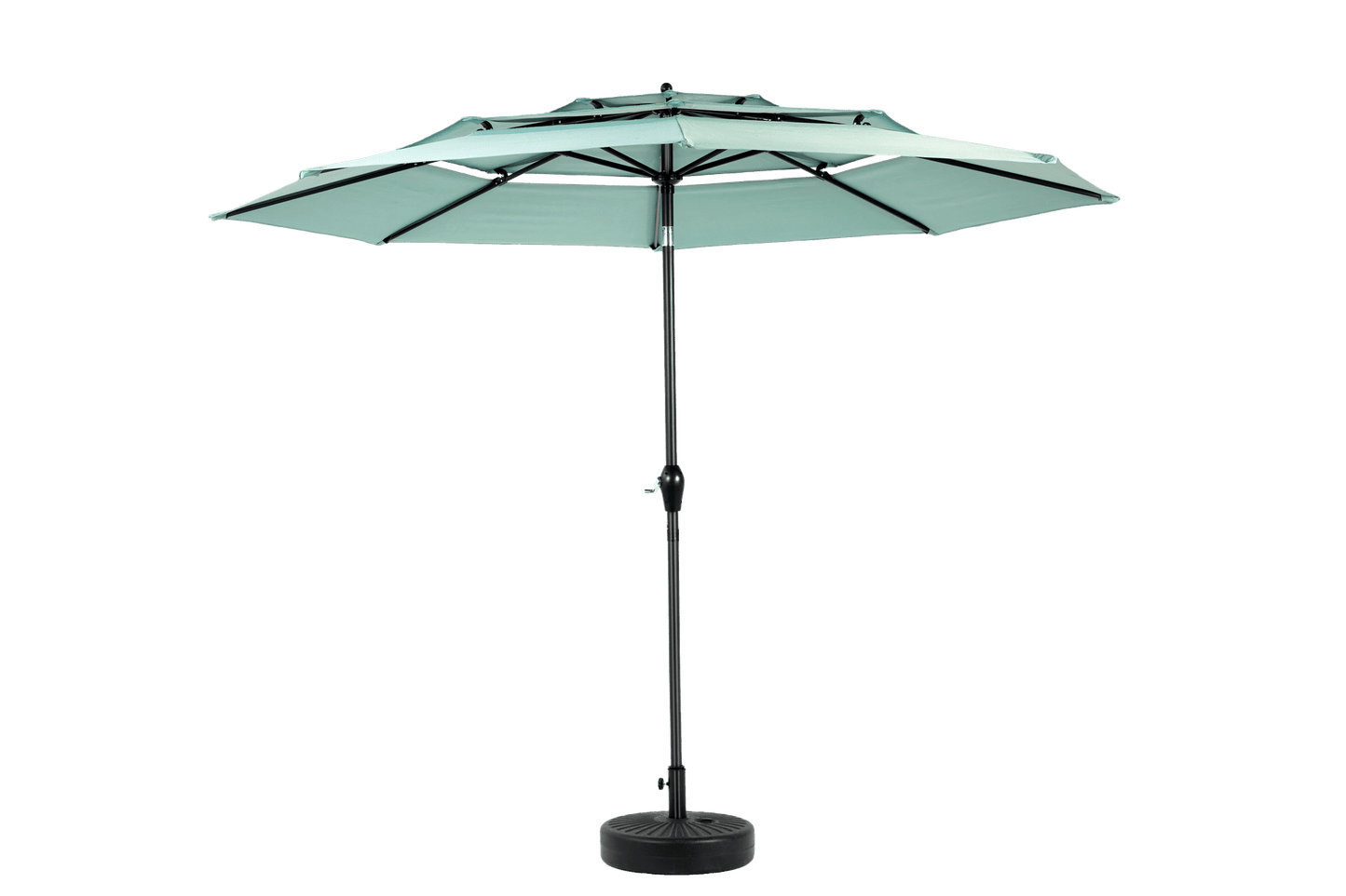 Aluminium 10ft 3 Tier Auto-tilt Umbrella ,Outdoor Patio Umbrella - Market Table Pool Deck Umbrella (Base Not Included)