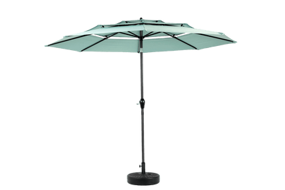 Aluminium 10ft 3 Tier Auto-tilt Umbrella ,Outdoor Patio Umbrella - Market Table Pool Deck Umbrella (Base Not Included)
