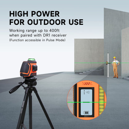 Outdoor Laser Level with Receiver- Dovoh H3-360G-KIT - KNM Sundry