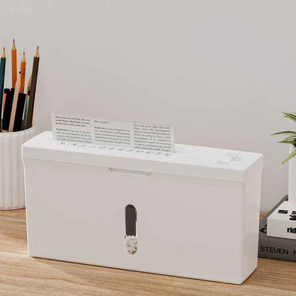 Woolsche Quiet Compact Paper Shredder,2-Sheet Cross Cut , 1.05 Gallon Basket, P5 Security Level Cutting Machine Universal Office School Home Desktop Stationery for Paper, Bills, Receipts