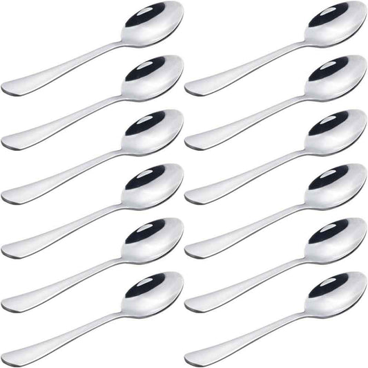 Stainless Steel Espresso Spoon, 5 Inches Mini Coffee Spoon for Demitasse Dessert Tea, Set of 12