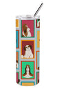 Lots of Shih Tzu Stainless Steel Skinny Tumbler Vacuum Double Walled Reusable Insulated Tumbler Travel Cup for Coffee Cocktails Gift with Lid, 20 oz