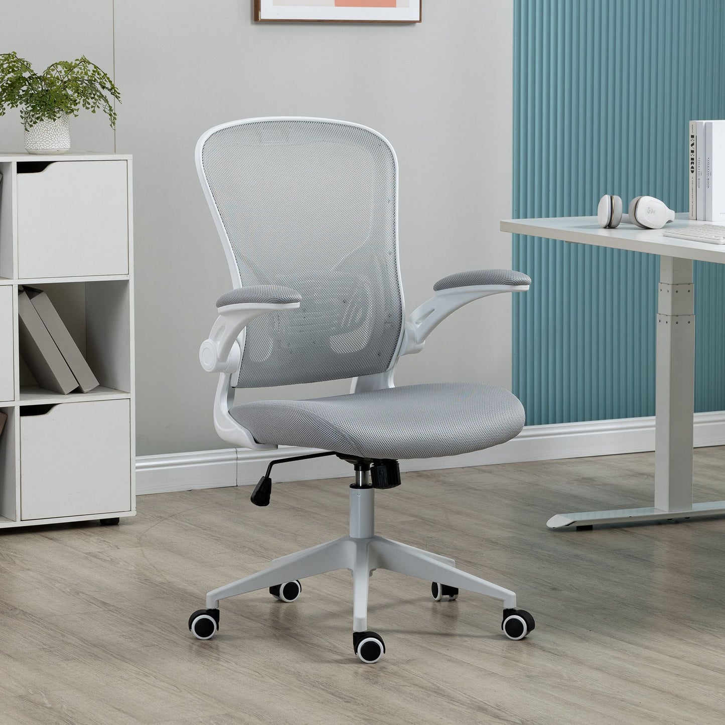 Ergonomic Mesh Office Chair with Breathable Back, Adjustable Height, Padded Seat & Armrests, 250 lbs Capacity, Modern Task Chair for Home Office & Workspace 8333 - KNM Sundry