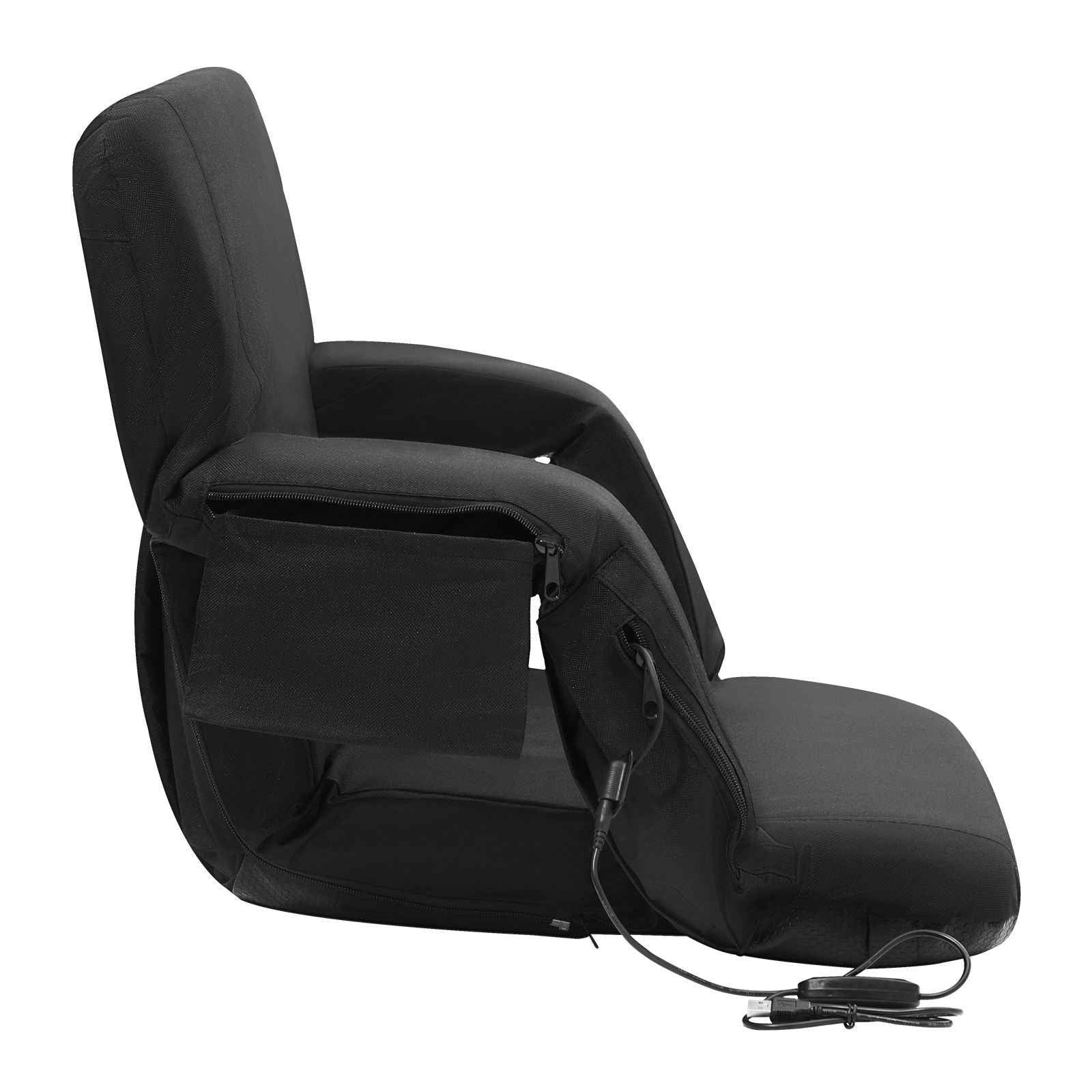 Double Heated Stadium Seat with Back Support, 3 Level Heating Wide Bleacher Seat, Folding Portable Padded Reclining Chair with Hook Pocket Cupholder, Ideal for Sport Event Beach Concert (2 Set)