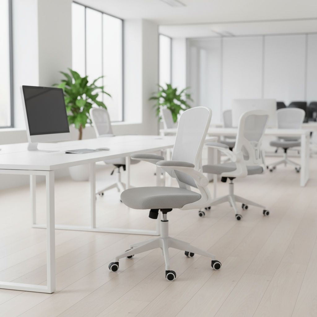 Ergonomic Mesh Office Chair with Breathable Back, Adjustable Height, Padded Seat & Armrests, 250 lbs Capacity, Modern Task Chair for Home Office & Workspace 8333 - KNM Sundry