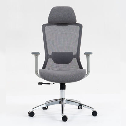 Ergonomic Mesh Office Chair with Adjustable Headrest and Lumbar Support, Breathable Back Design for Home and Office Use 8322H - KNM Sundry