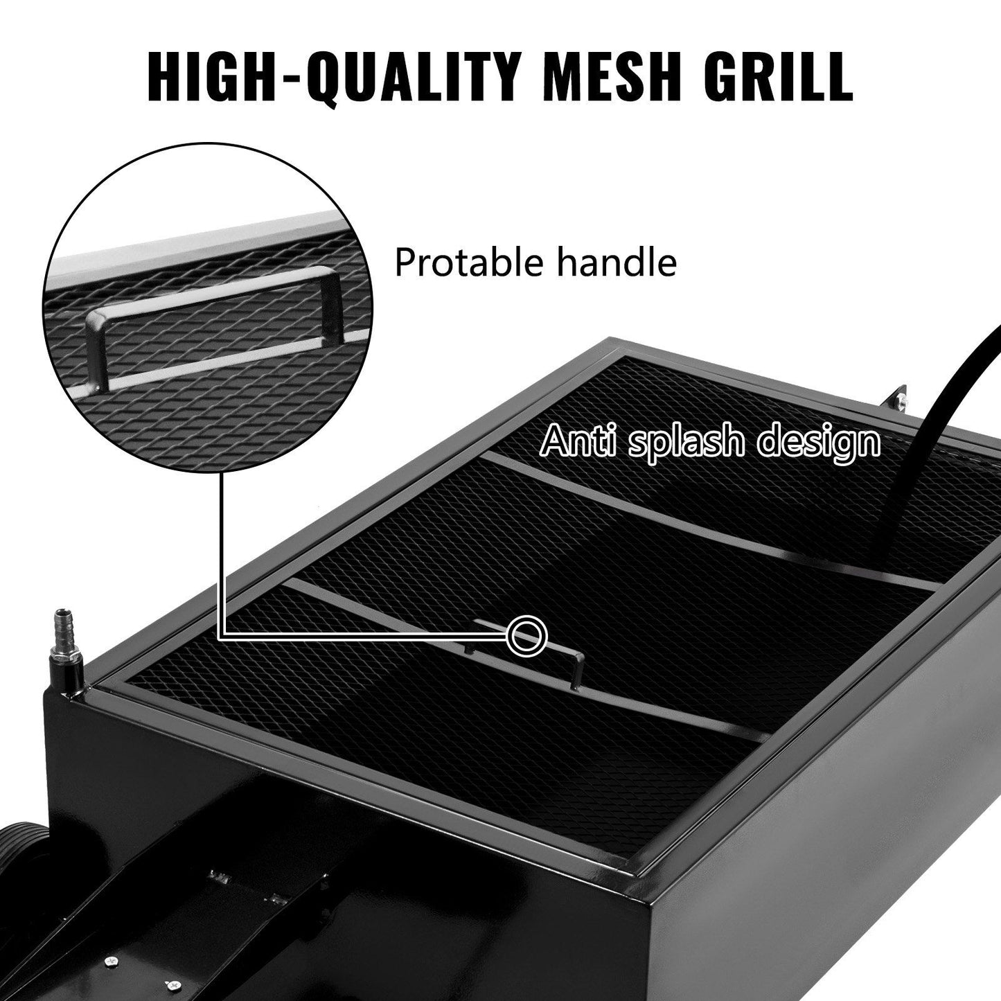 Oil Drain Pan 25 Gallon Oil Drain Tank, 95L Low Profile Oil Drain Pan, Large Capacity Oil Change Pan, Foldable Hand, with Electric Pump, Hose, Swivel Casters for Car, SUV, Trucks Oil Draining - KNM Sundry