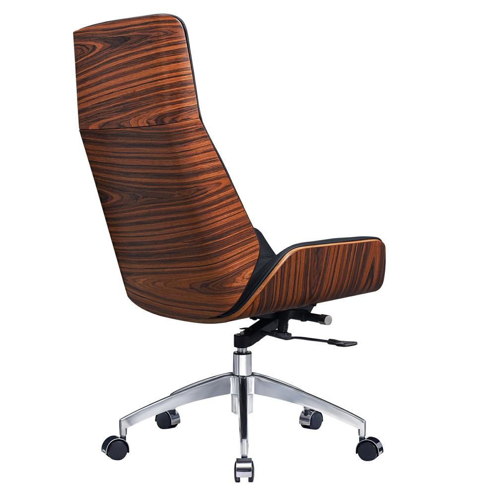 Genuine Leather Ergonomic Office Chair Boss Swivel Armless Seat Chair High Back - KNM Sundry