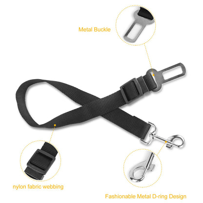 2Pcs Pet Dog Seat Belt Leash Adjustable Pet Dog Cat Safety Leads Harness - KNM Sundry