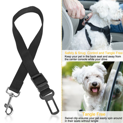 2Pcs Pet Dog Seat Belt Leash Adjustable Pet Dog Cat Safety Leads Harness - KNM Sundry