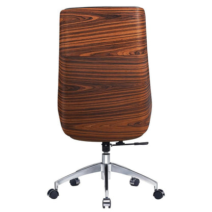 Genuine Leather Ergonomic Office Chair Boss Swivel Armless Seat Chair High Back - KNM Sundry