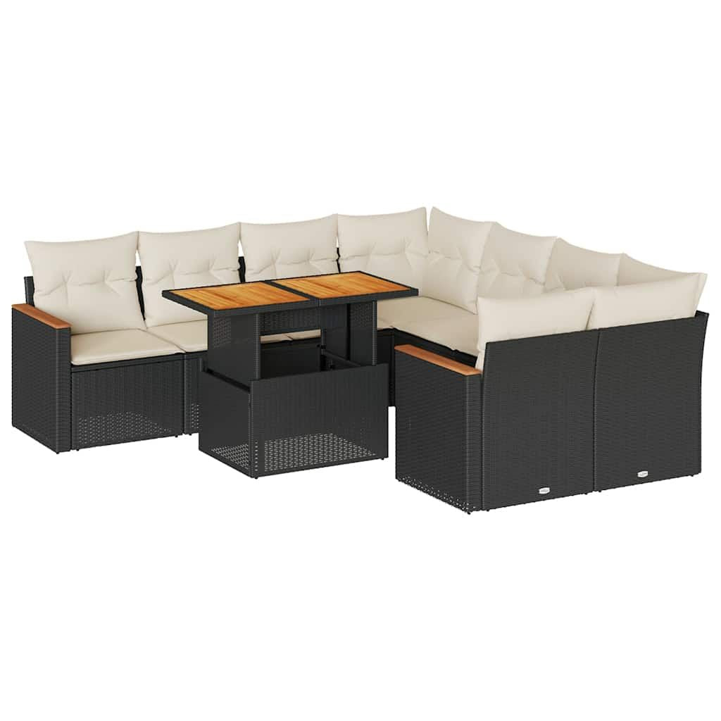 Garden Sofa Set Black - KNM Sundry