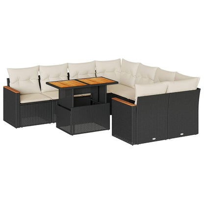 Garden Sofa Set Black - KNM Sundry