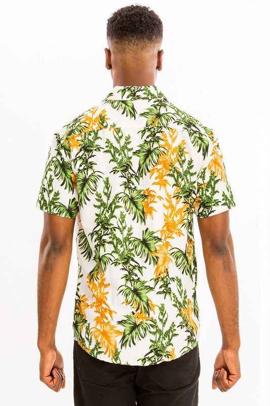 Weiv Mens Print Hawaiian Shirt