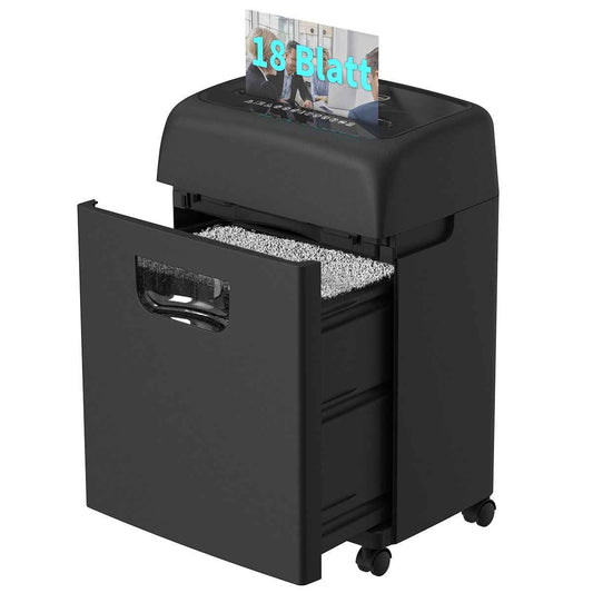 Woolsche Paper Shredder for Home,18-Sheets Cross Cut With 5.28 Gallon Pull out Bin,P-4 Security Level, Shred Paper and Credit Card and CD,Ultra-quiet