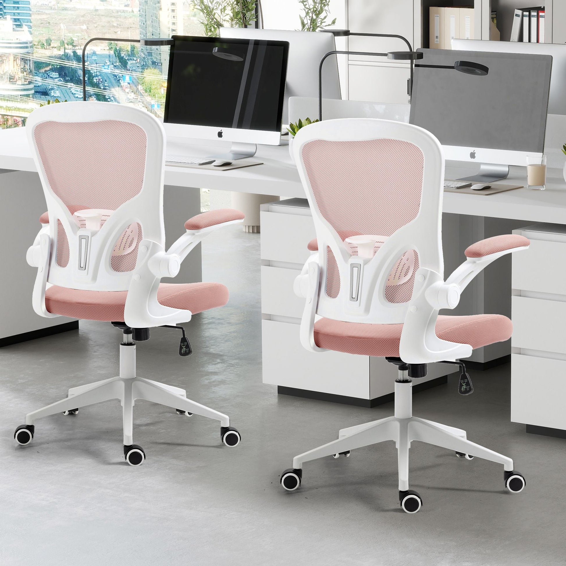Ergonomic Mesh Office Chair with Breathable Back, Adjustable Height, Padded Seat & Armrests, 250 lbs Capacity, Modern Task Chair for Home Office & Workspace 8333 - KNM Sundry