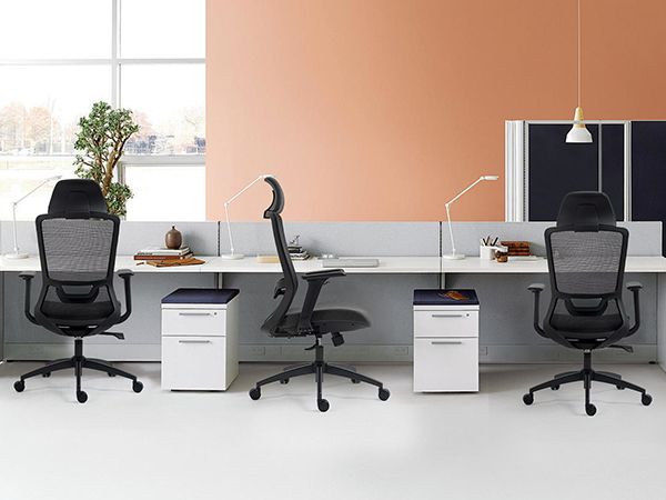 Ergonomic Mesh Office Chair with Adjustable Headrest and Lumbar Support, Breathable Back Design for Home and Office Use 8322H - KNM Sundry