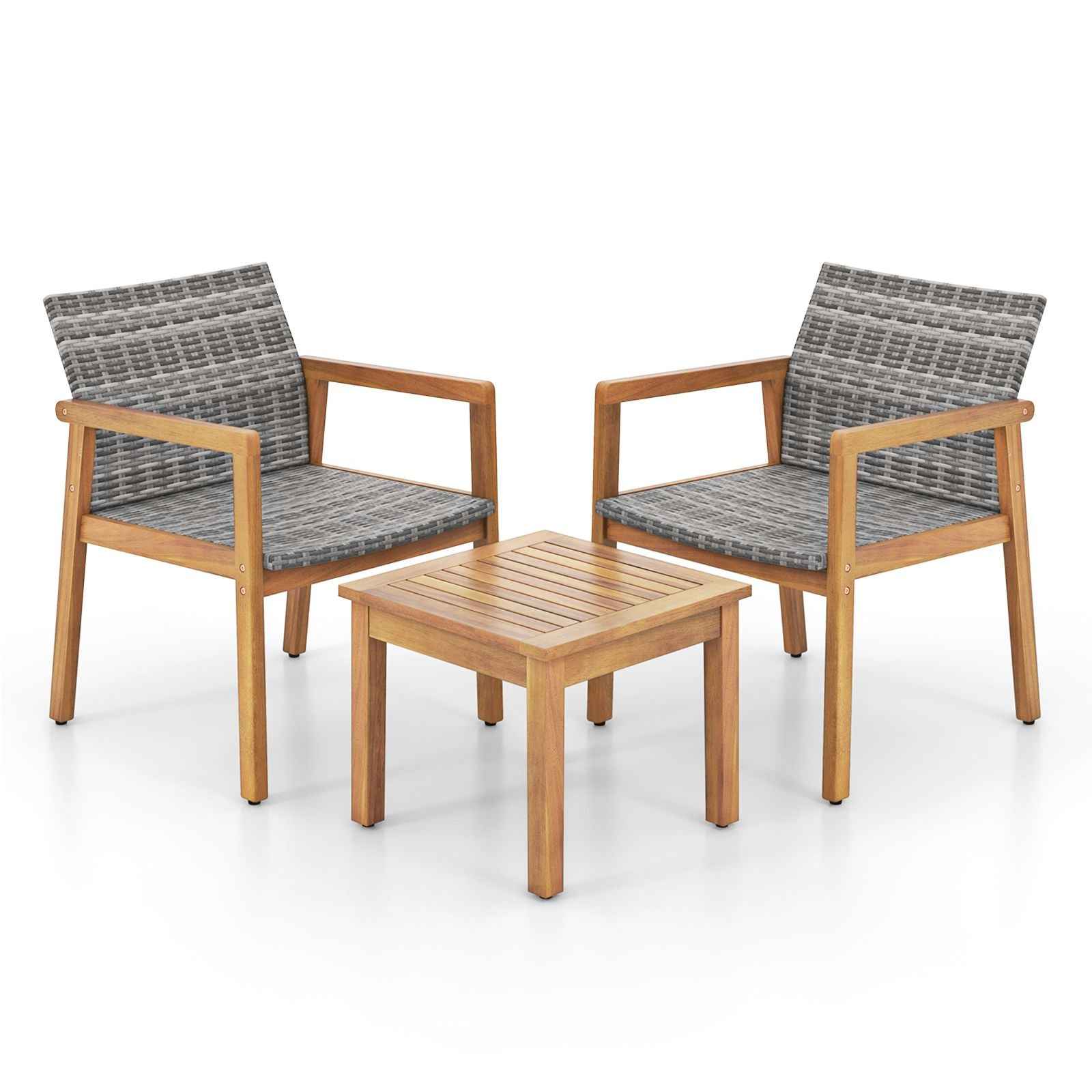 3 Pieces Patio Furniture Set  with Chair