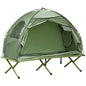 1 Person Folding Camping Cot, Portable Outdoor with Carry Bag, 2-in-1 Elevated Camping Bed Tent Single - KNM Sundry
