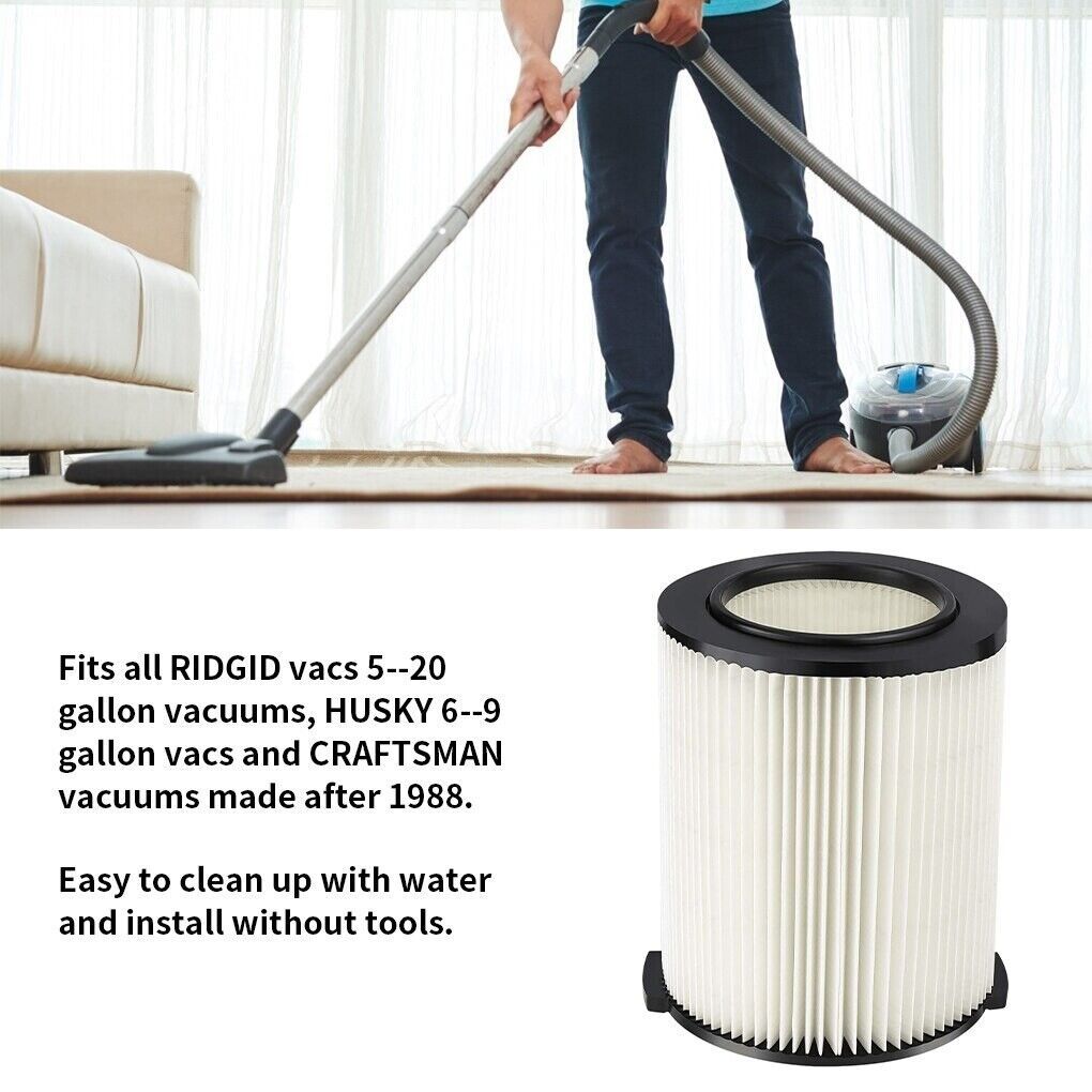 VF4000 Replacement RIDGID Wet/Dry Washable Vacuum Garage Shop Vac Pleated Filter - KNM Sundry