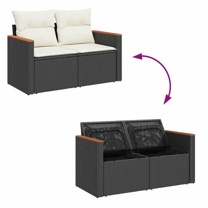 Garden Sofa Set Black - KNM Sundry