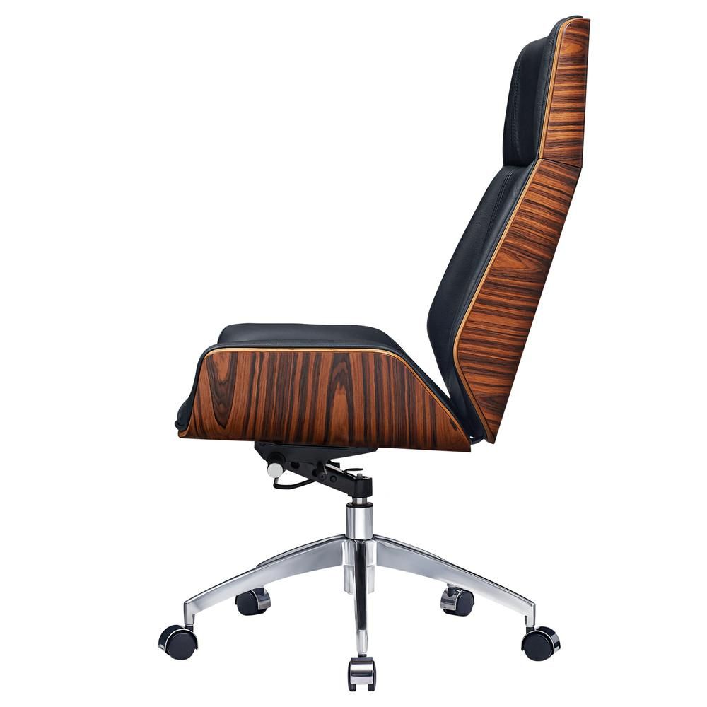 Genuine Leather Ergonomic Office Chair Boss Swivel Armless Seat Chair High Back - KNM Sundry