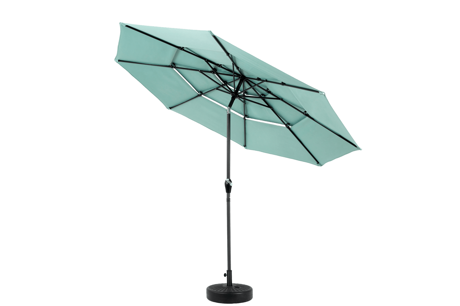 Aluminium 10ft 3 Tier Auto-tilt Umbrella ,Outdoor Patio Umbrella - Market Table Pool Deck Umbrella (Base Not Included)