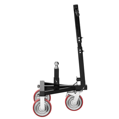Trailer Dolly, 3500lbs Tongue Weight Capacity, 18 inch and 22 inch Height Adjustable Trailer Dolly, with 2 inch Hitch Ball, Adjustable Handle Length, 8-inch Swivel Wheels, for Moving RV Trailer - KNM Sundry