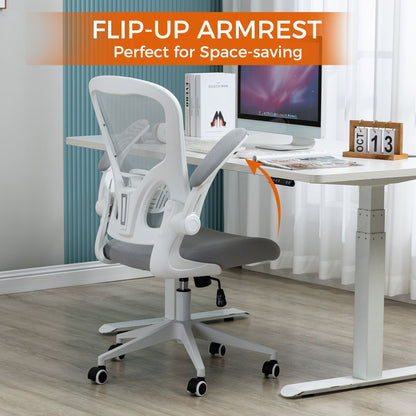 Ergonomic Mesh Office Chair with Breathable Back, Adjustable Height, Padded Seat & Armrests, 250 lbs Capacity, Modern Task Chair for Home Office & Workspace 8333 - KNM Sundry
