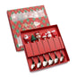6pcs /Pack Christmas Cartoon Doll Stainless Steel Tableware