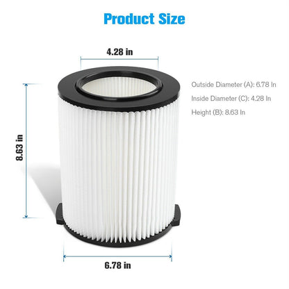VF4000 Replacement RIDGID Wet/Dry Washable Vacuum Garage Shop Vac Pleated Filter - KNM Sundry