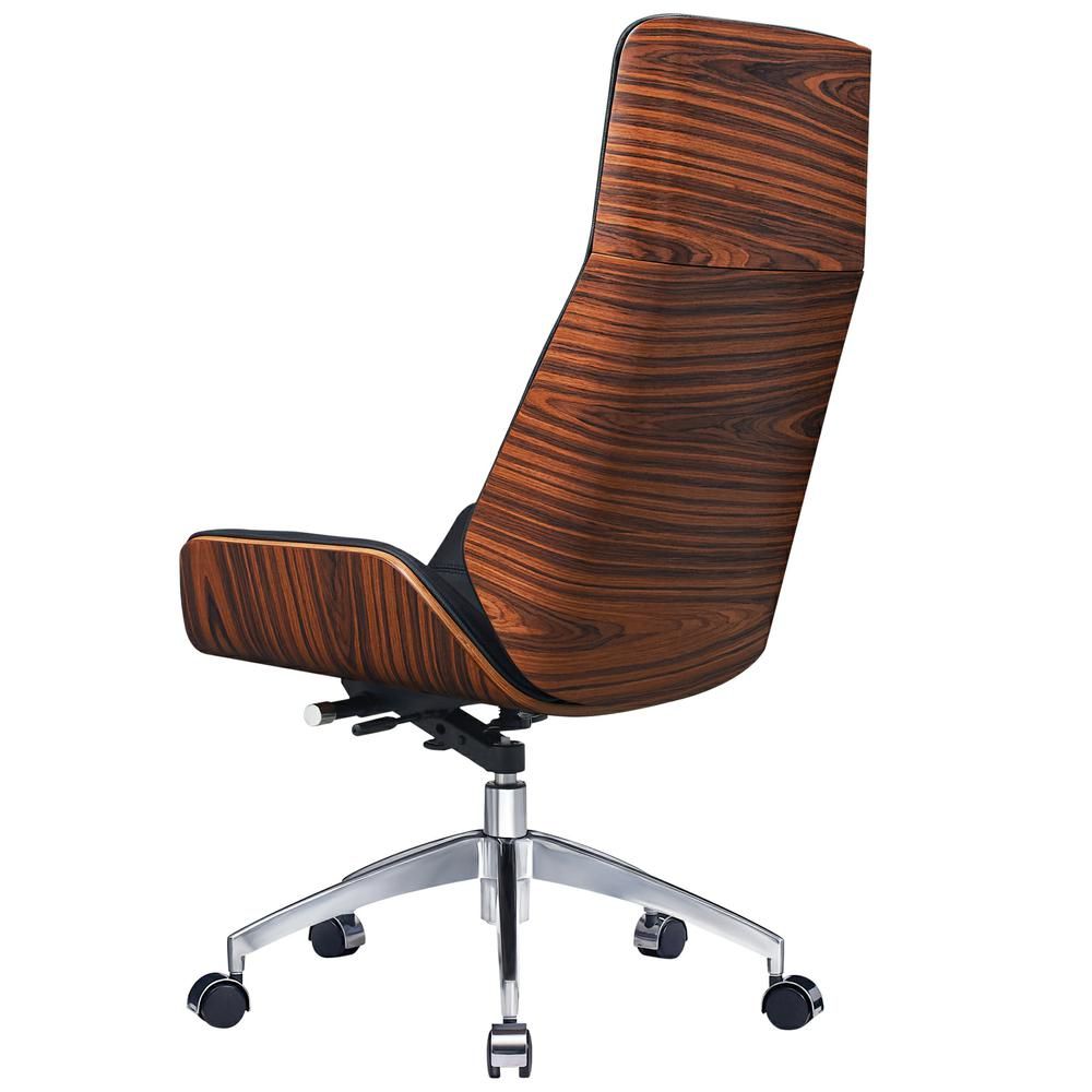 Genuine Leather Ergonomic Office Chair Boss Swivel Armless Seat Chair High Back - KNM Sundry