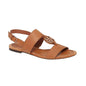Tory Burch TB 63246-212-6 Tan/Rose Gold Miller Metal Logo Two-Band Women's Sandal