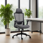 Ergonomic Mesh Office Chair with Adjustable Headrest and Lumbar Support, Breathable Back Design for Home and Office Use 8322H - KNM Sundry