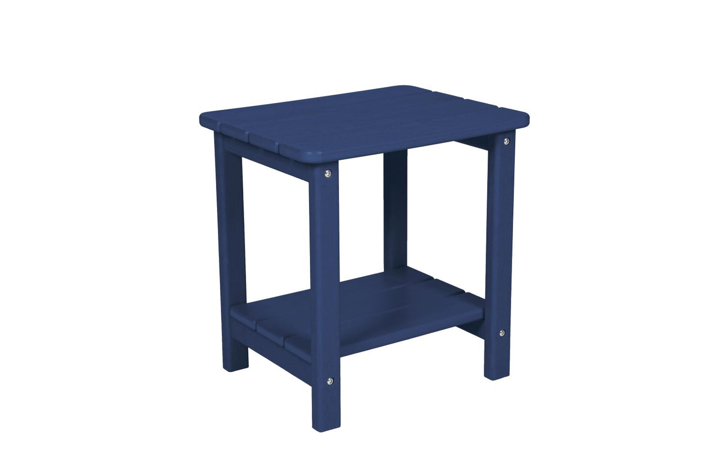 Folding Adirondack Chair with Side Table, 3-Piece Adirondack Chair Set with Wood Texture, Navy Blue(includes 2 Chairs and 1 Table) - KNM Sundry
