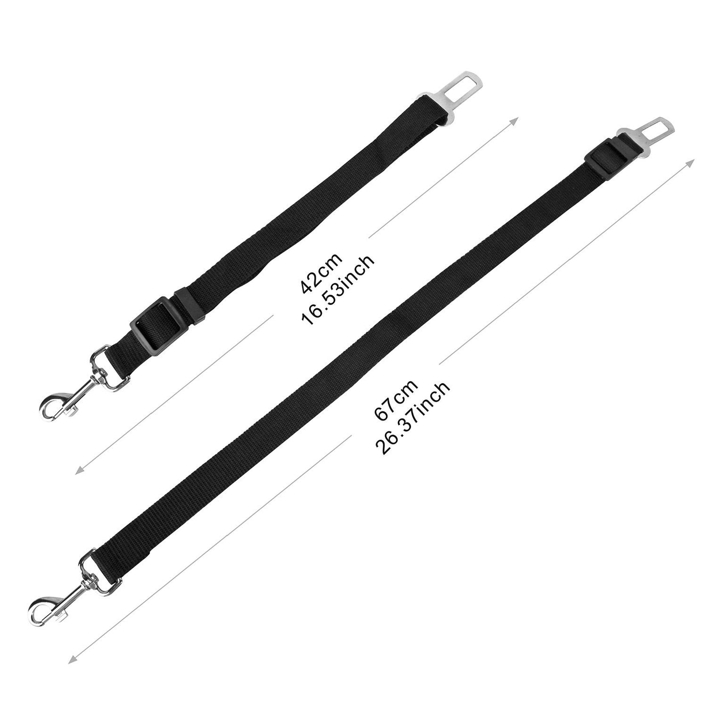 2Pcs Pet Dog Seat Belt Leash Adjustable Pet Dog Cat Safety Leads Harness - KNM Sundry