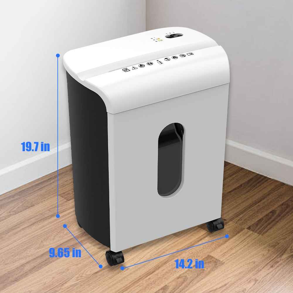 Woolsche Paper Shredder, P-4 Security Level,12-Sheet Cross Cut with 4.76-Gallon Pull Out Bin, Shred Paper and Credit Card/CD for Office Use