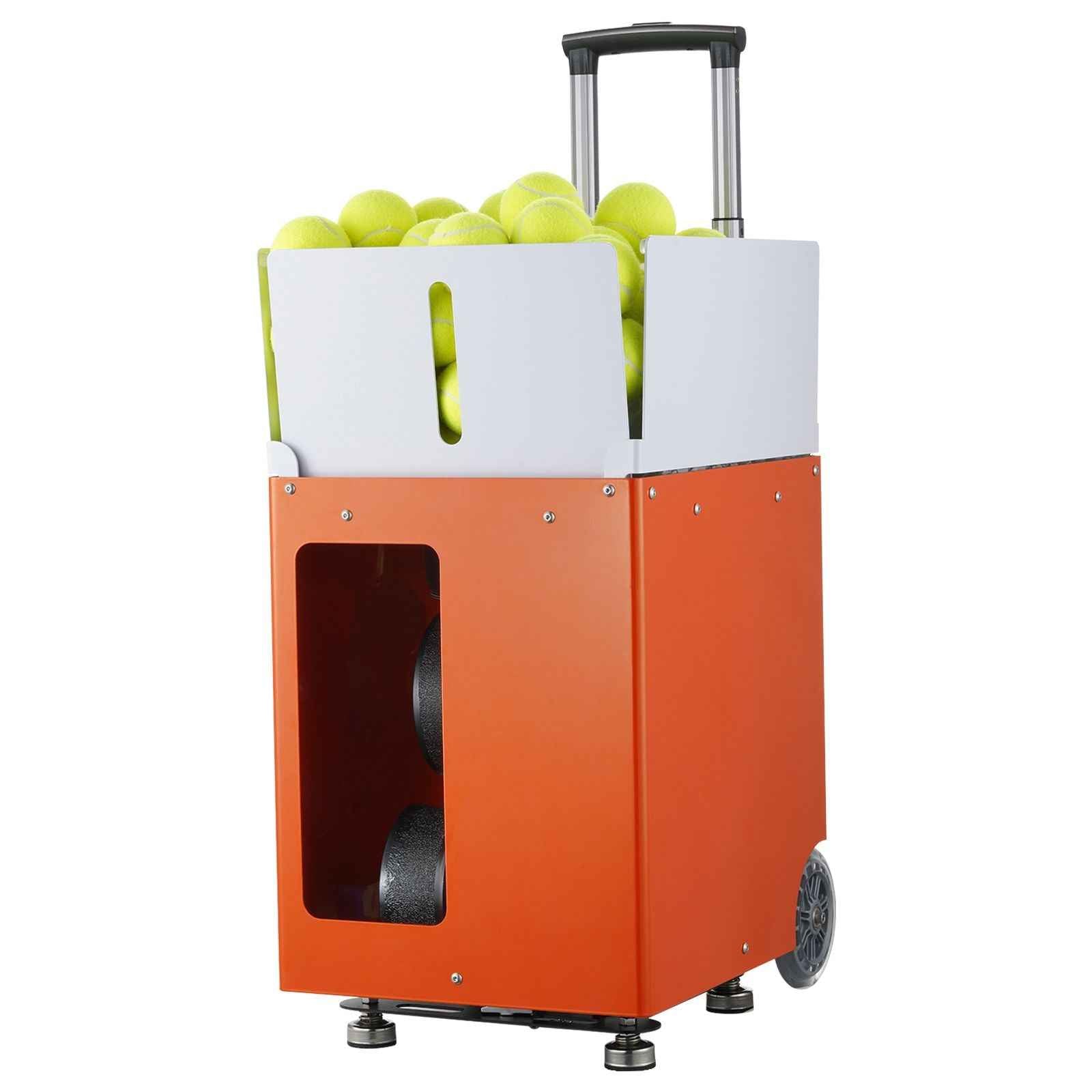 Tennis Ball Machine, Automatic Portable Tennis Ball Launcher, 100 Balls Tennis Training Practice Thrower, 5 Motors Multi-Mode Drills, 2+ Hours Play, Rechargeable Battery, App Remote Control