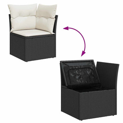 Garden Sofa Set Black - KNM Sundry