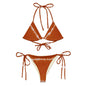 Vega String Bikini in Burnt Orange Shibori