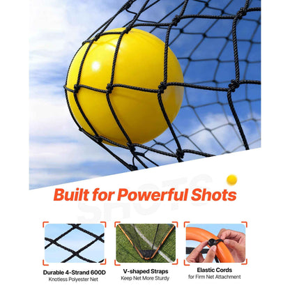 Lacrosse Goal, 6' x 6' Lacrosse Net, Folding Portable Backyard Lacrosse Training Equipment, Steel Frame Training Net, Quick & Easy Setup Lacrosse Goal, Perfect for Youth Adult Training, Orange