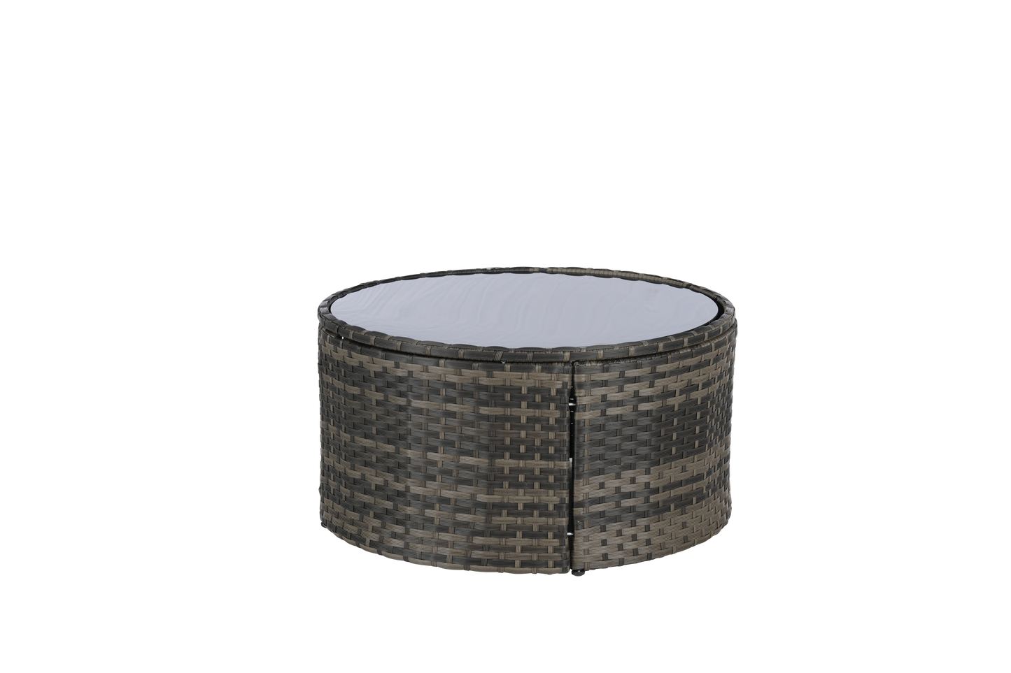 Outdoor Patio Furniture 11-Piece Half-Moon Sectional Round Patio